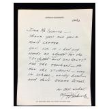 Morgan Woodward Handwritten & Signed Letter