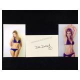 Jill Ireland Signature Card & 2 4x5 Photos