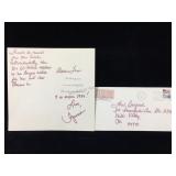 Yvonne Craig-Aldrich Signed Christmas Card