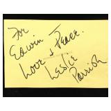 Leslie Parrish Signature Card
