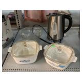 Corning Ware Casserole Dishes, Boiler Pot, and