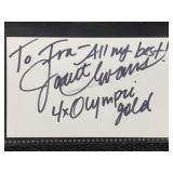 Janet evans cut autograph W/COA