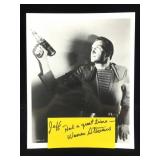 Warren Stevens Signed Note w/ 8x10 Photo