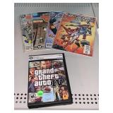 DC Comics and GTA PC DVD.