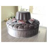 Upholstered Gold Banquet Settee/ Lobby Sofa