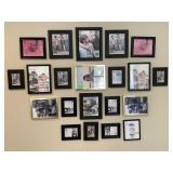 Collection of photo frames, approx 11x14in