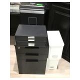 3 Drawer Black Office Organizer (No Key) Ativa 6