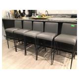 5 Gray Barstools