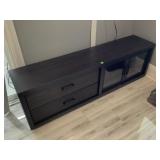 Wood Entertainment center w/contents, approx 71in