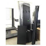Large Modern Black Woodgrain Table 94x42.Tabletop