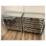 2 matching Mirrored dressers, w/3 drawers, approx