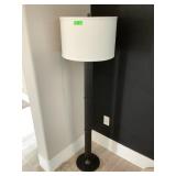 Metal high end floor lamp w/shade, approx 5ft