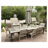 Telescope Large patio set w/table, umbrella, 8