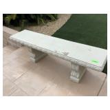 Concrete Bench, 3 pieces, Heavy, approx 60in