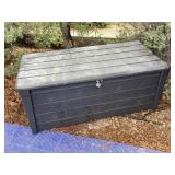 Keter plastic trunk w/lock, no key, approx 56in