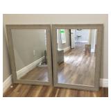 Pair Wall Hanging Mirrors 30x42