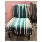 Striped Upholstered Chair