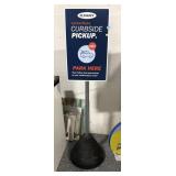 Old Navy Curbside Pickup Sign W/Base. Approx 76in