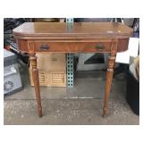 Vtg Wood Card Table w/folding expandable top,