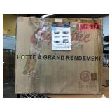 Cyclone Self-Cleaning Range Hood in box, model