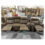 Brown Couch recliner and matching recliner