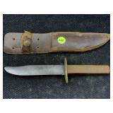 Vintage Hand Made Fixed Blade Knife with Sheath