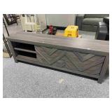 Crown Mark Grey entertainment center, approx 71in