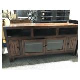 Wood Entertainment center, approx 60in long