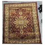 Royalty pattern area rug, approx 5ï¿½3ï¿½ï¿½ X 7ï¿½2ï¿½ï¿½