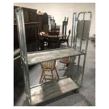Metal Rack w/2 shelves, approx 49x21x72in