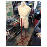 Vtg Male torso dress form w/extra rolling stand,
