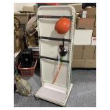 Rolling display stand, approx 6ft tall
