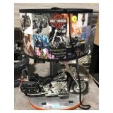 Harley Davidson themed table lamp, approx 17in