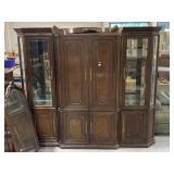 Barker Bros Solid wood 3-Piece curio cabinet/Tv