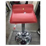 Red pleather stool