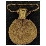 Vtg Brass Evening Coin Bag, 4in Long