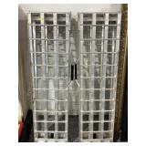 2 aluminum folding ramps, approx 90in long