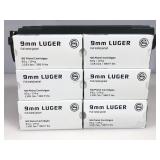 300 Rounds 9mm Ammo - 124gr FMJ