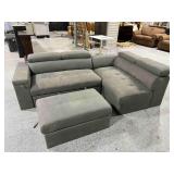Abbyson Living Small Sectional Sofa MicoSuede