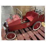 FD Kids pedal fire truck Metal car, not old,