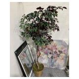 Faux decorative tree, approx 5ft tall