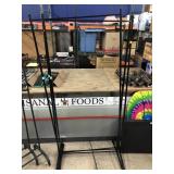 3 Metal clothing racks, approx 33x71in