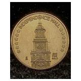 Usa .500 Gold Independence Hall Coin, Tw 2.4g,
