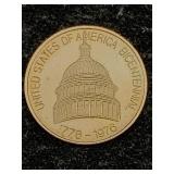 Usa .500 Gold Independence Hall Coin, Tw 2.4g,
