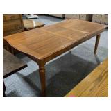 Solid wood dining table, approx 83x42x29in