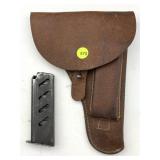 Vtg Leather Tokarev Holster with Magazine