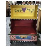 Hand Painted 3ft tall Bookshelf with Drawer