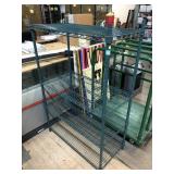 Green NSF metal rack w/4 shelves, approx
