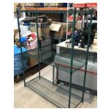 Green NSF metal rack w/3 shelves, approx