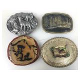 Vtg Belt Buckles. Pewter, Brass & More